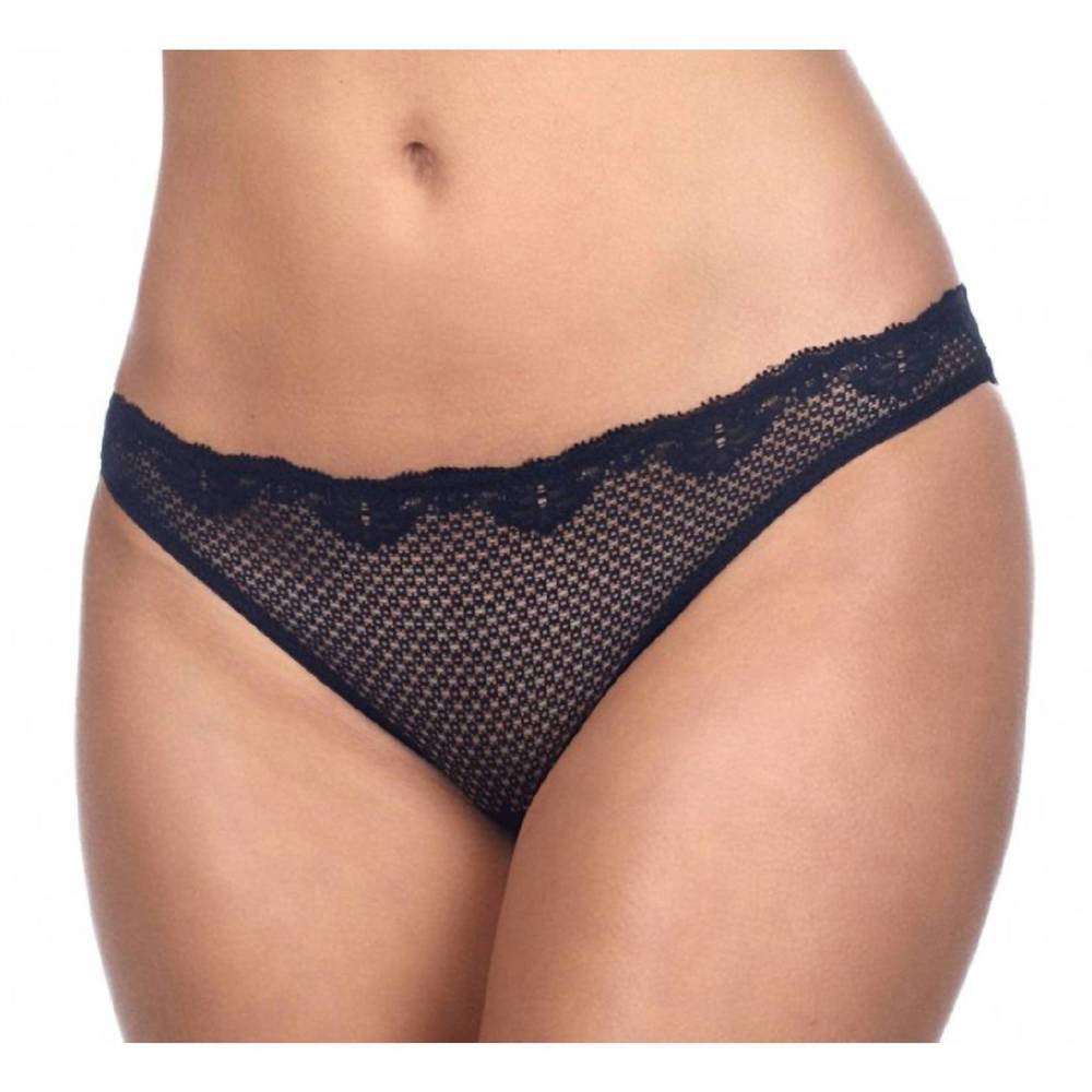 NEW TIMPA LINGERIE duet lace low rise thong in black